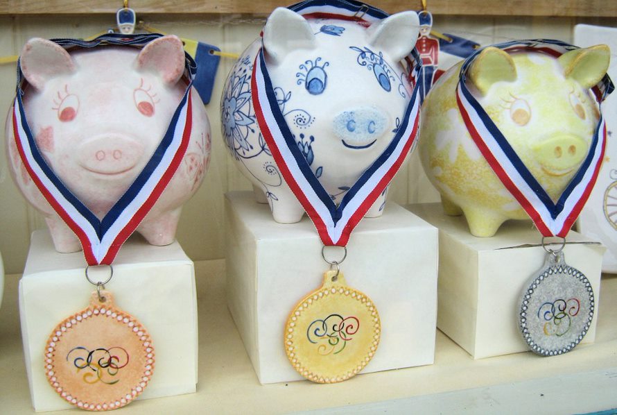 Large Smiley Piggy Bank