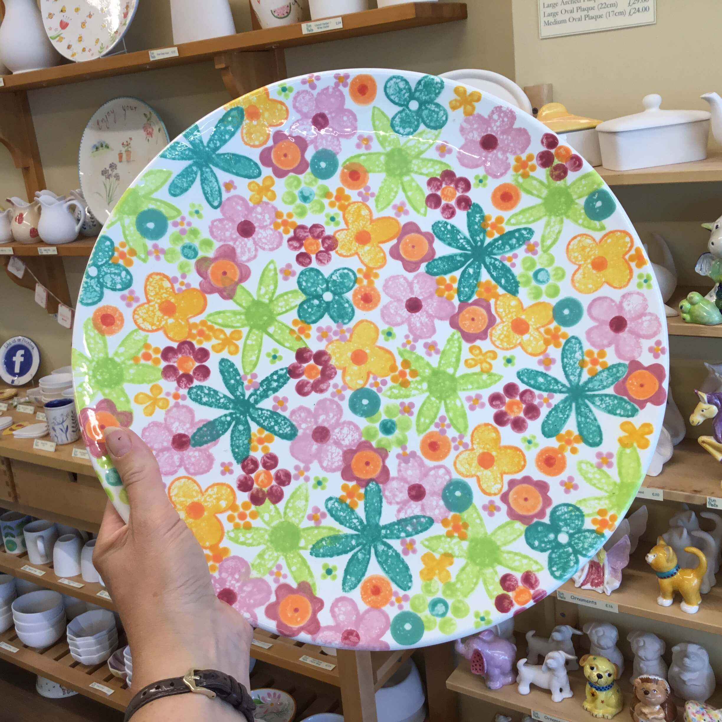 Coupe Platter Plate - floral