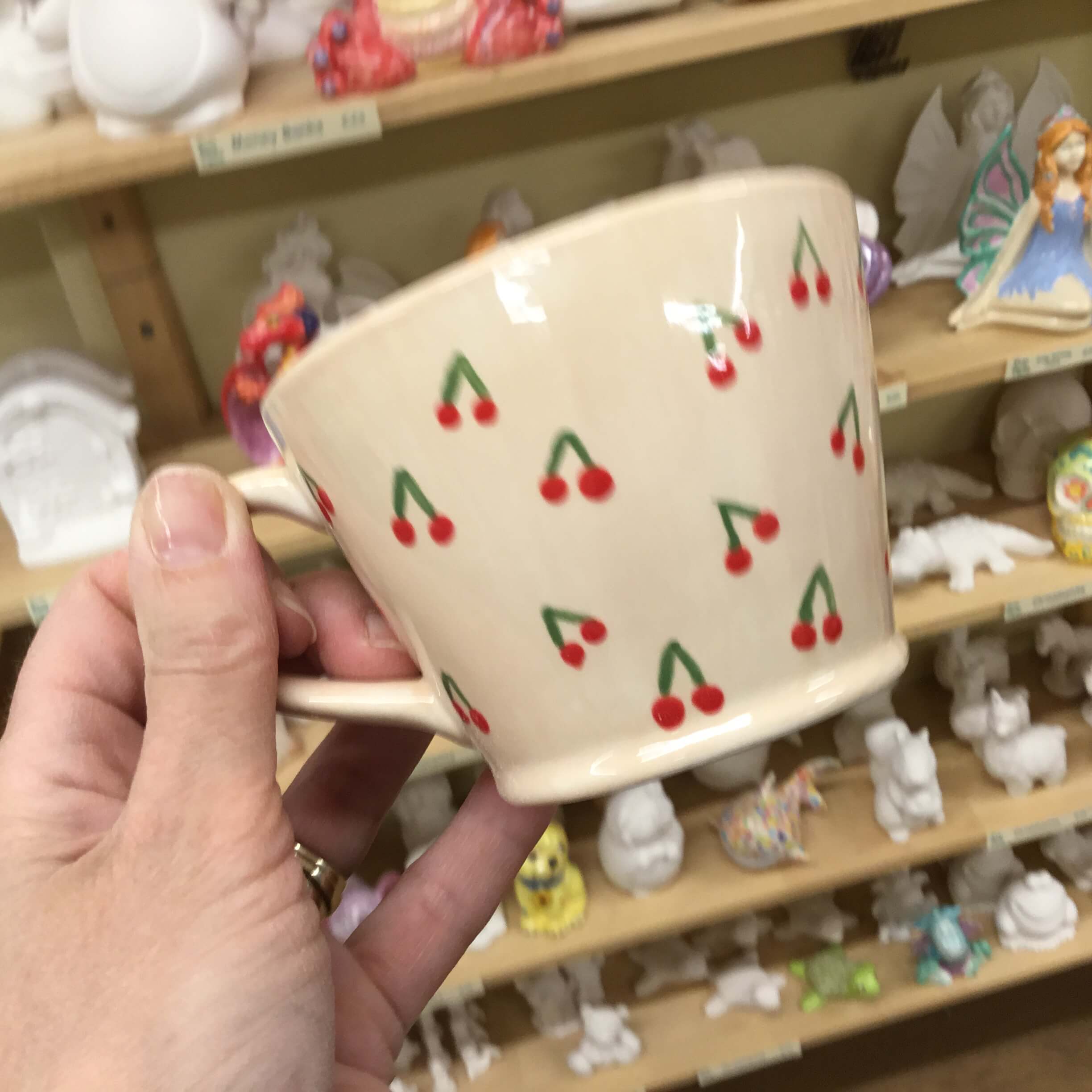 Conical Mug / Cup - cherries