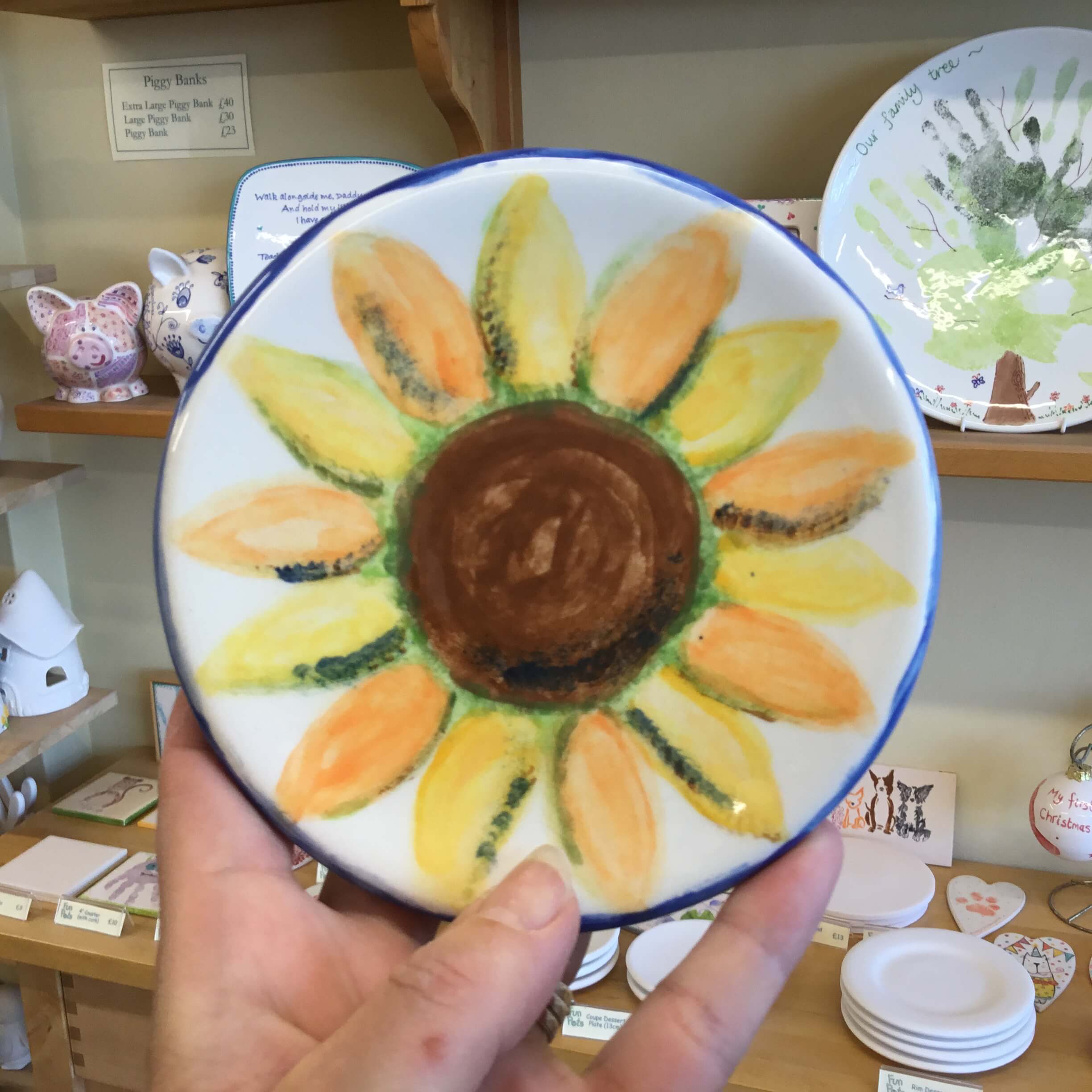 Coupe Dessert Plate - sunflower