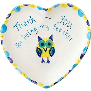 Teacher Thank You Heart Dish (Small Heart Plate)