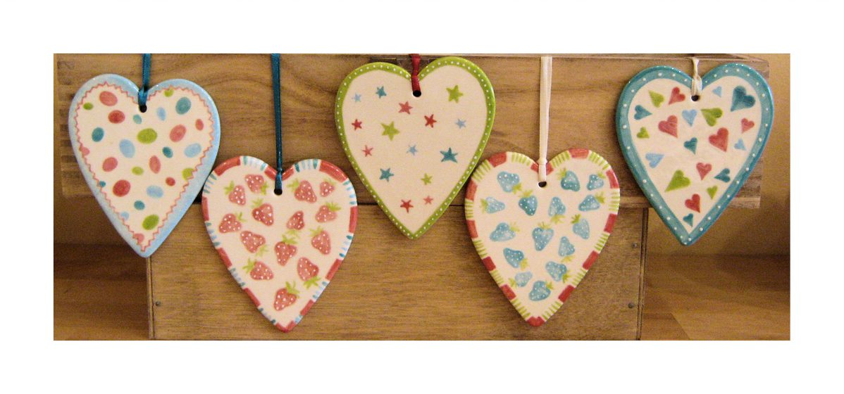 Small Heart Hanger (Vintage style) 8.9cm (hole)