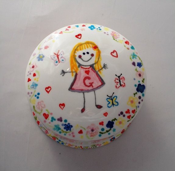 Large Round Trinket Box