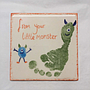 4 Inch Tile - monster baby footprint