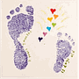 blue footprint tile 