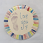 Large Round Tile (6 inch) - baby footprint