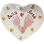Bella Rose Footprints Heart Dish