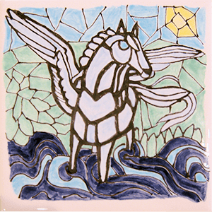 Pegasus mosaic tile  
