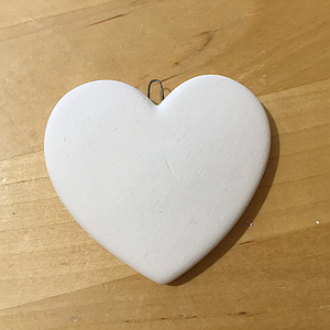 Small Heart Hanger 6cm (metal hook)