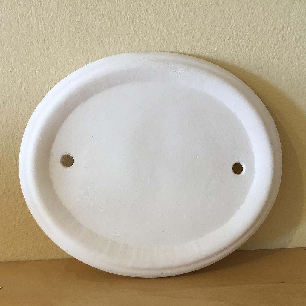 Med Oval Plaque with holes 17cm