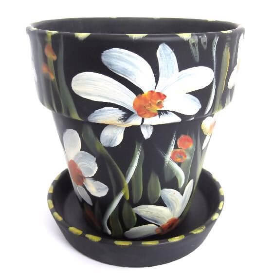 Medium Flower Pot (15.2cm H) &amp; Base