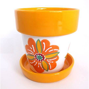 Small Flower Pot (10.2cm H) & Base