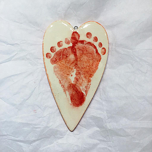 Long Hanging Heart 13cm high