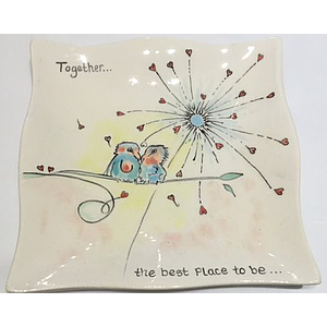 Square Wavy Plate (14cm)